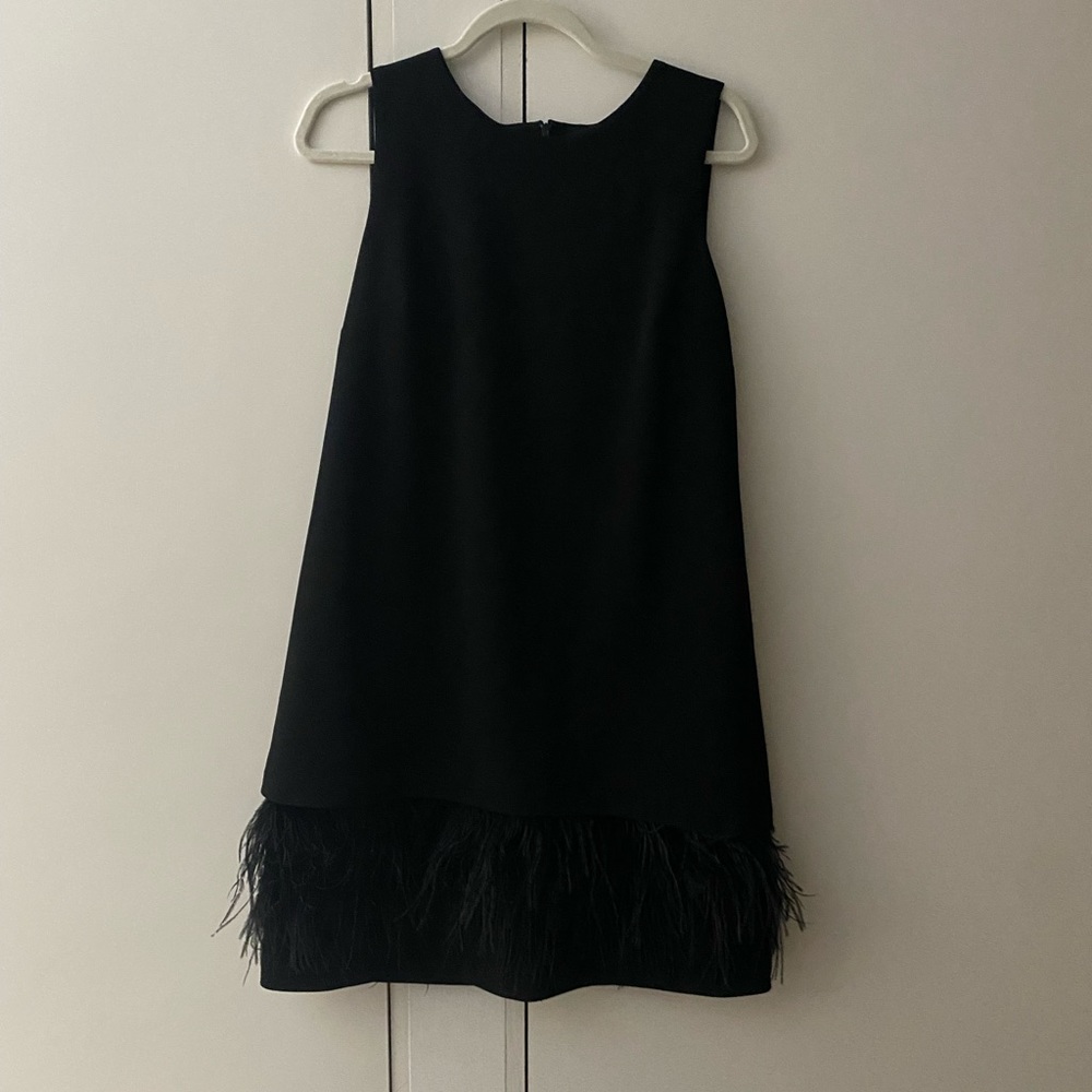 Calvin Klein black feather mini